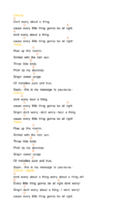 Three Little Birds Chords by Bob Marley on Ukulele - Ukuleles Review