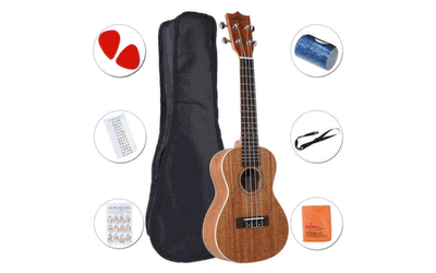 ADM Mahogany Concert Professional Ukulele Starter Pack