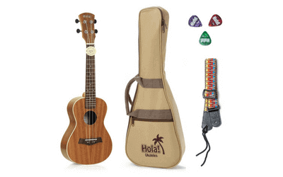 Concert Ukulele Bundle, Deluxe Series by Hola! Music