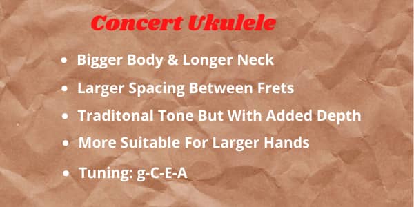 Concert Ukulele Features